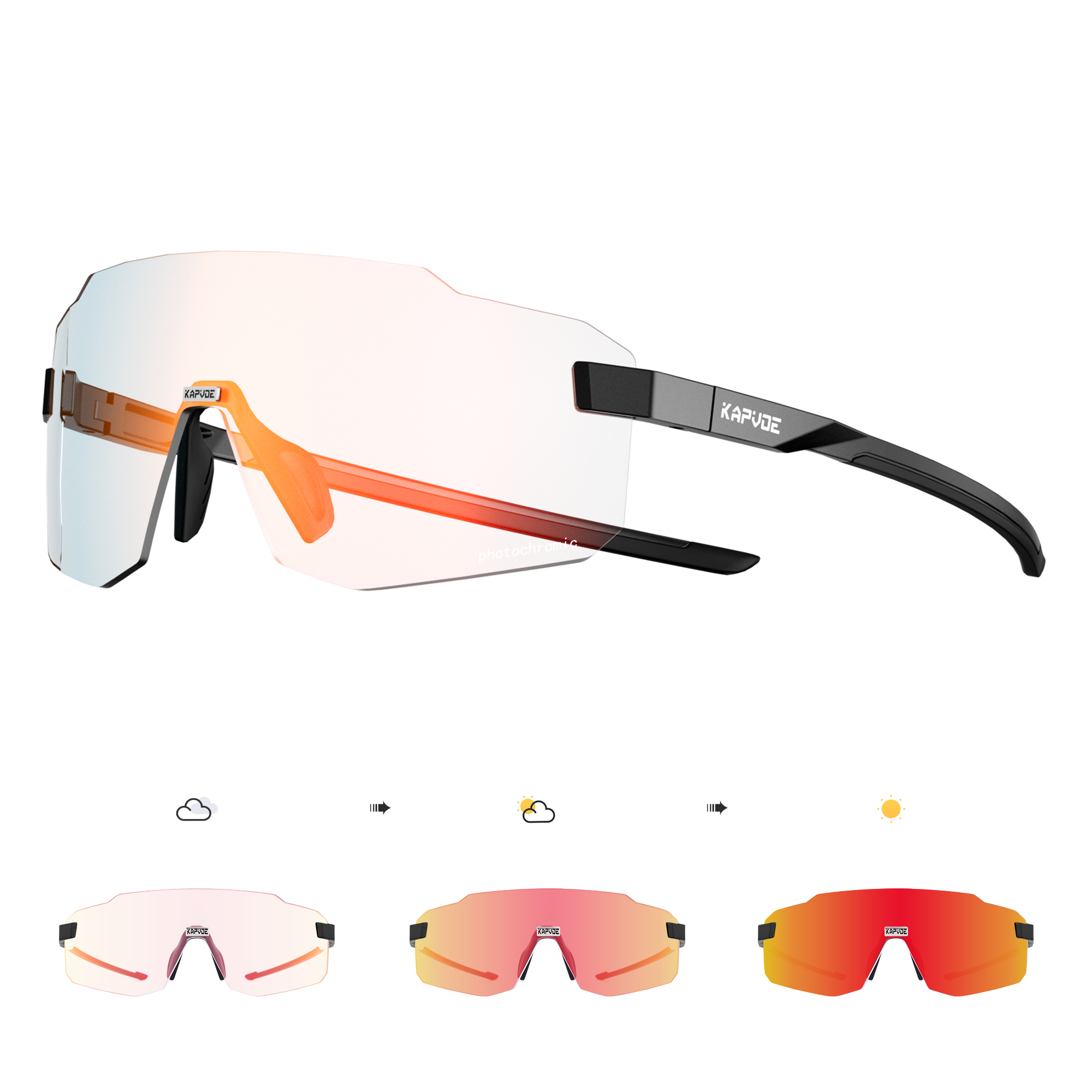 Mountain Biking Sunglasses - 카프보에 변색 하이킹 안경 사이클링 글라스