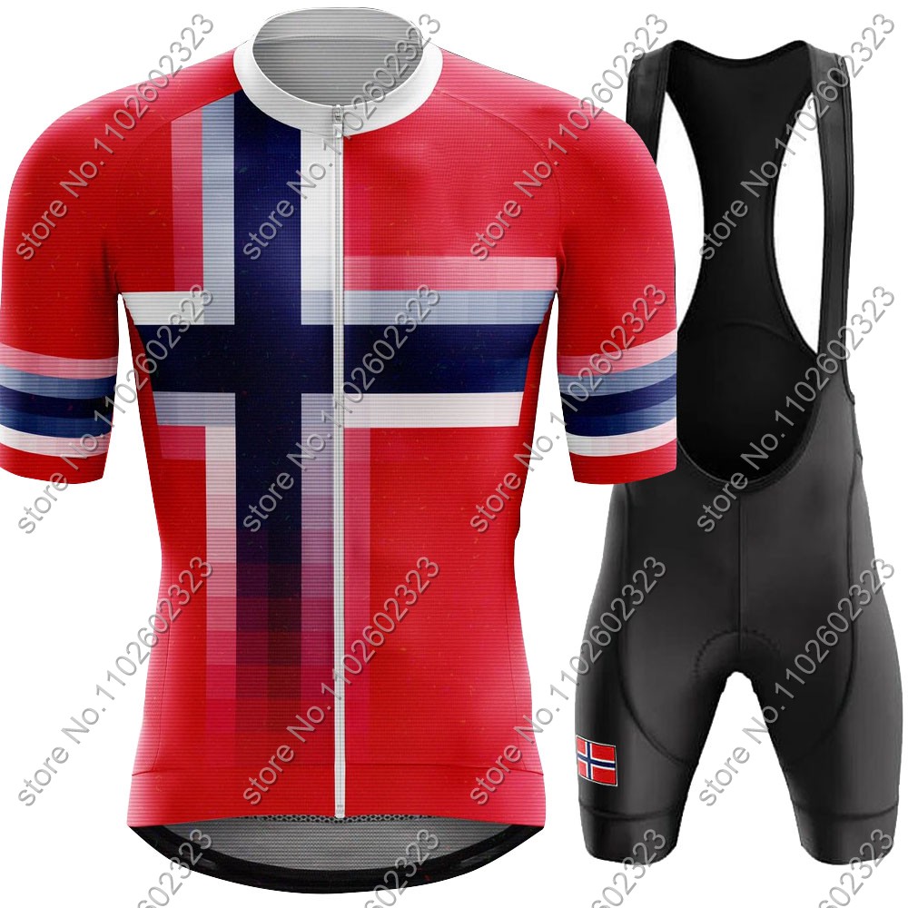 Mountain Biking Jersey - 2024 노르웨이 사이클링 저지 국가대표팀 세트,