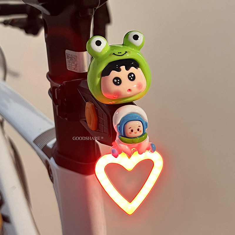 카와이 신짱 자전거 후미등 COB 플래시 경고등 USB - Mountain Biking Cartoon 리뷰 및 가격