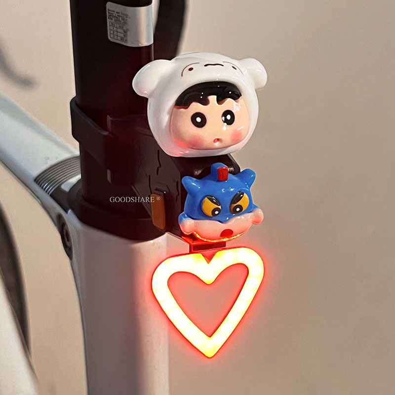 카와이 신짱 자전거 후미등 COB 플래시 경고등 USB - Mountain Biking Cartoon 리뷰 및 가격