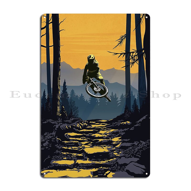레트로 스타일 다운힐 산악 자전거 금속 간판 차고 클럽 - Mountain Biking Europe 리뷰 및 가격