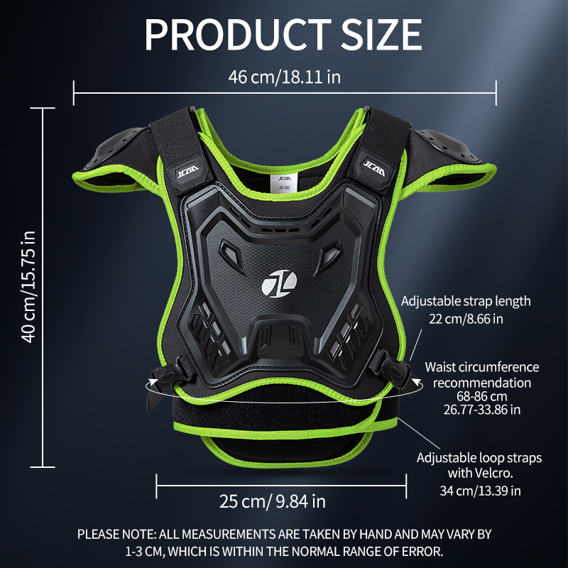 JCAA 어린이용 오토바이 가슴 보호대(등 패드 포함) - Mountain Biking Chest Protector 리뷰 및 가격