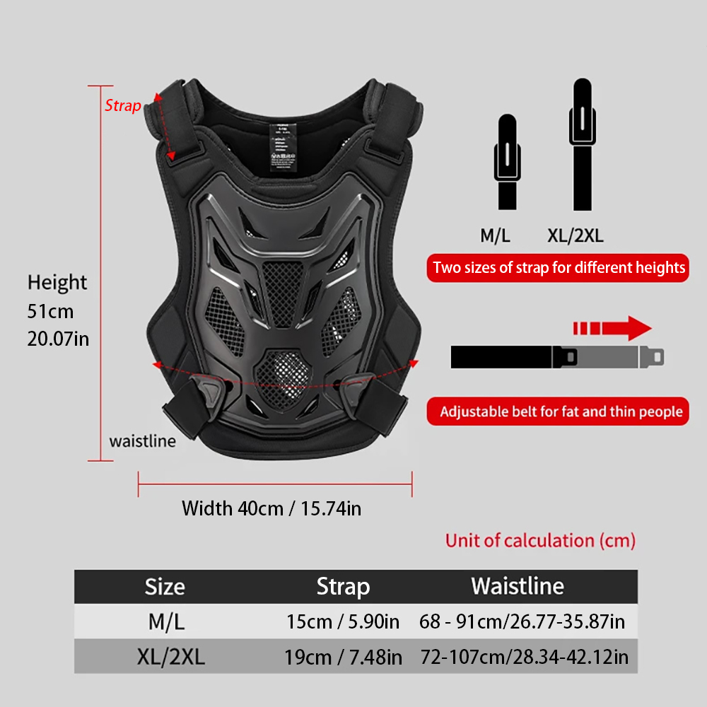 올 시즌 모토크로스 갑옷 조끼 오토바이 신체 보호 DH - Mountain Biking Chest Protector 리뷰 및 가격